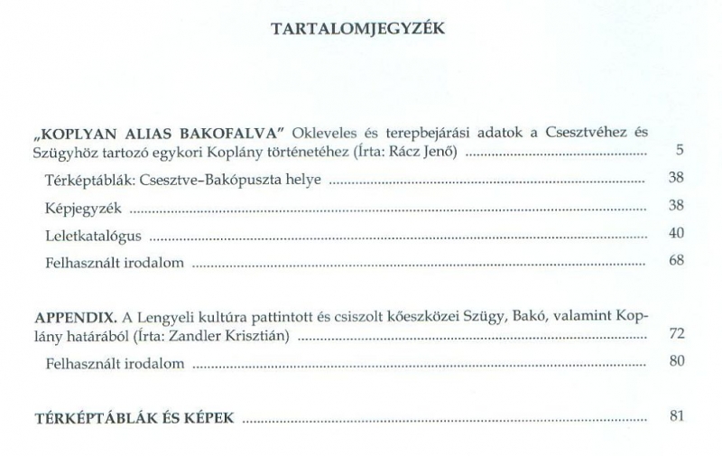 Rácz Jenő: "Koplyan alias Bakofalva" - Okleveles és régészeti adatok az egykori Kolpány történetéhez